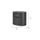 Bochum Bedside Table dimensions W60 x D45 x H55 cm