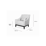 Brussels Armchair dimensions W70 x D80 x Seat H42 x H92 cm