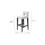 Edward Bar Stool dimensions W45 x D48 x Seat H65-75 x H92-102 cm