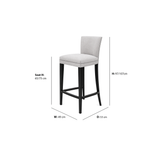 Glebe Bar Stool dimensions W49 x D53 x Seat H65-75 x H97-107 cm