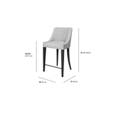 Sam Bar Stool dimensions W49 x D48 x Seat H65-75 x H94-104 cm