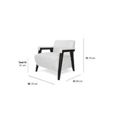 Soho Armchair dimensions W70 x D90 x Seat H41 x H70 cm